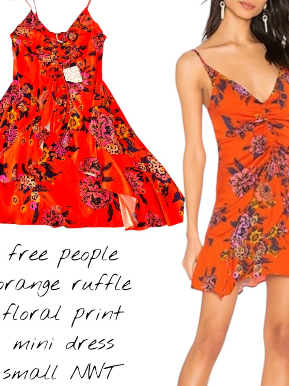 ✨ NWT Free People "Happy Heart" Mini Dress SMALL ✨